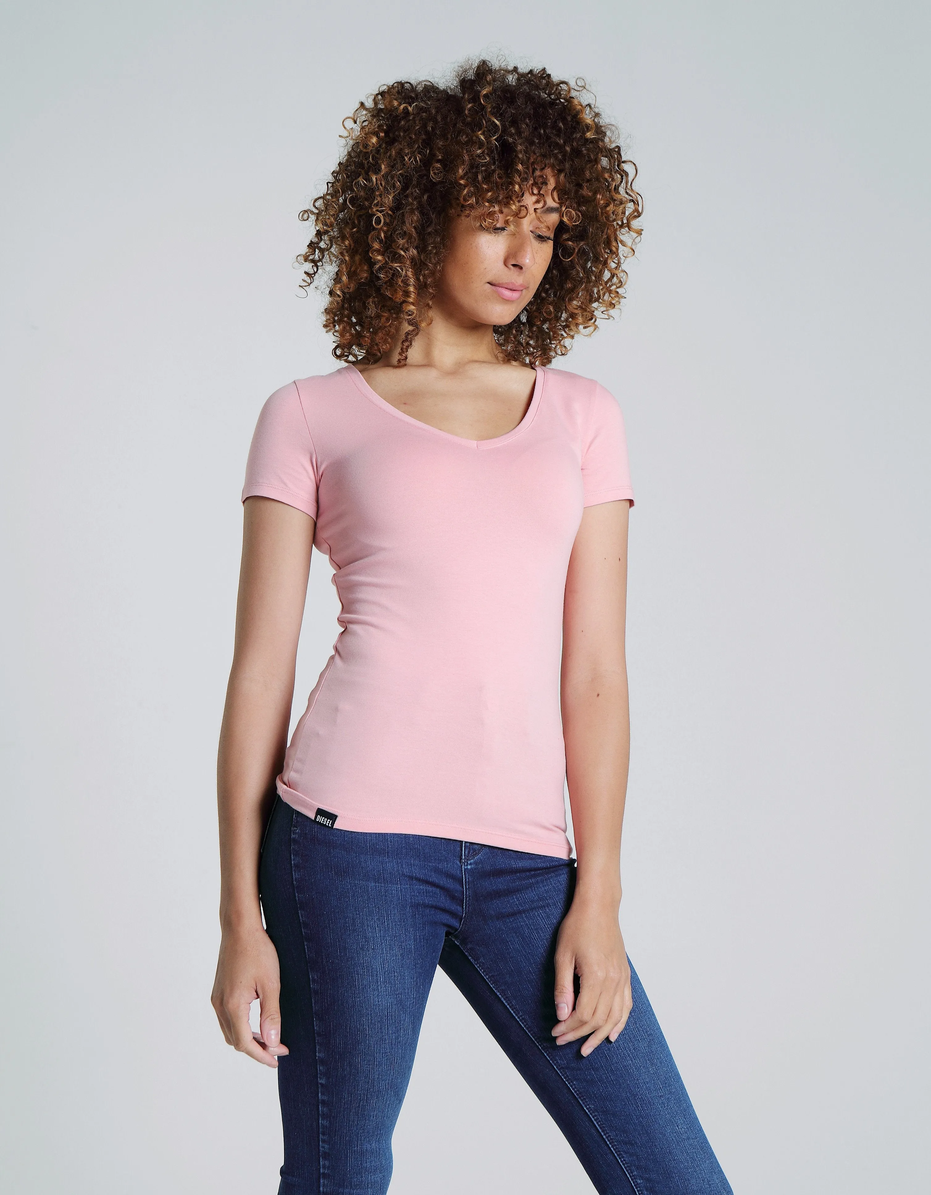 Daily Favorite Clara V Neck Basic Blush