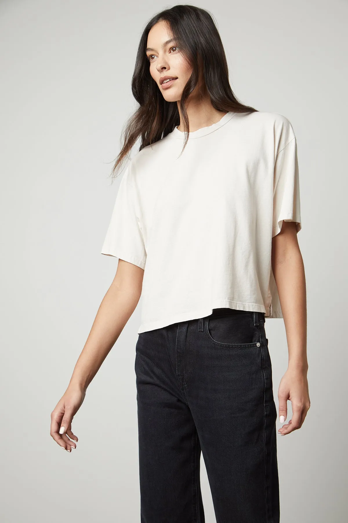 CLARAH CREW NECK TEE Luxury clothing stain resistant coating