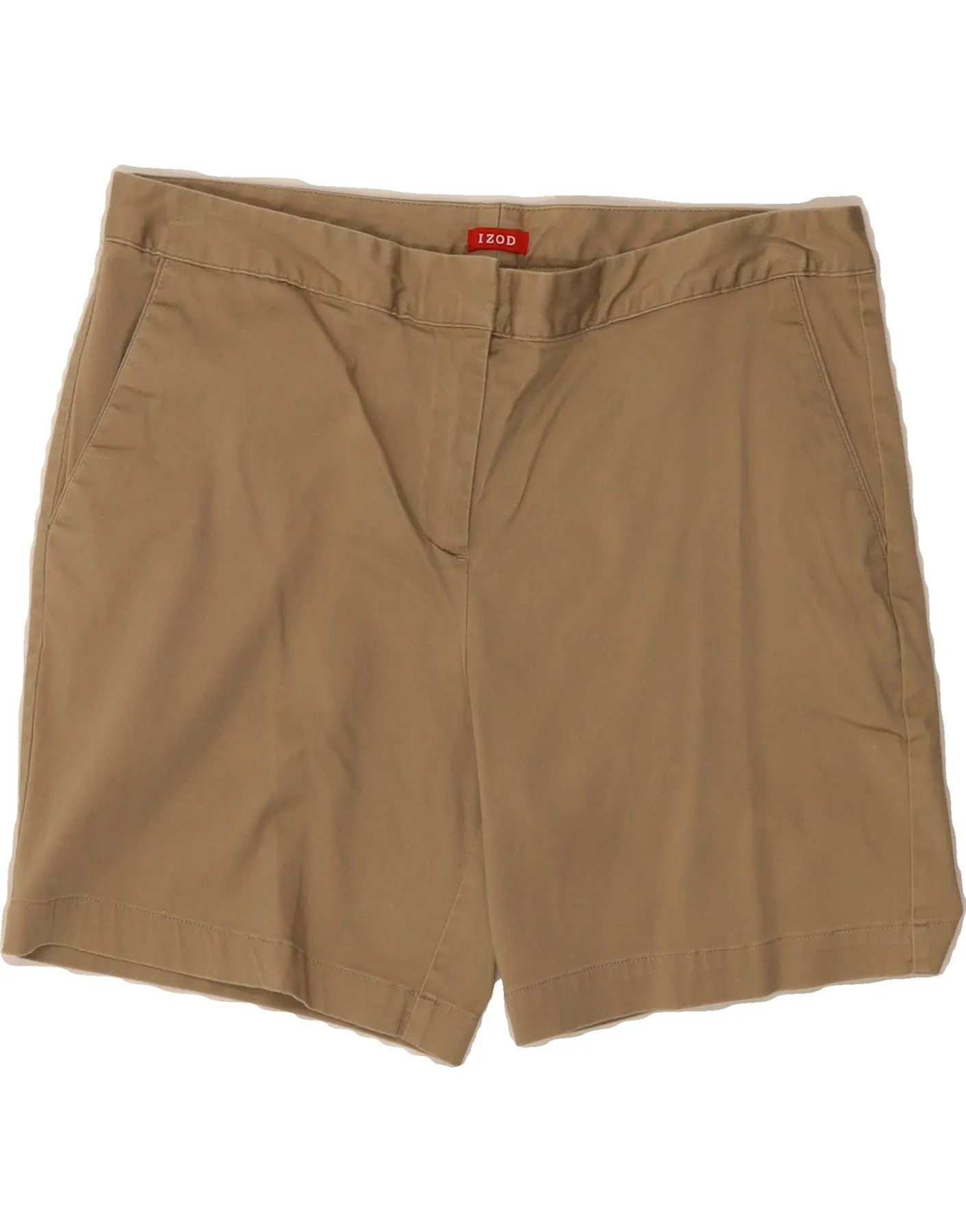 IZOD Womens Chino Shorts US 12 Large W32  Beige Cotton Tailored Style