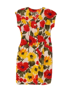 JEAN PAUL Womens Shirt Dress UK 12 Medium Multicoloured Floral Interview Ready