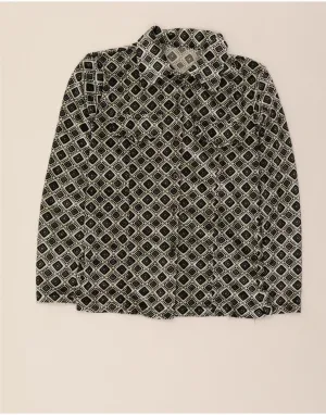Rugged Style VINTAGE Womens Shirt Blouse UK 14 Medium Multicoloured Geometric Viscose