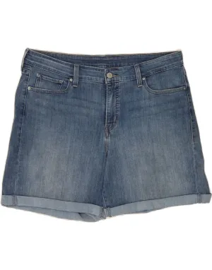 LEVI'S Womens Denim Shorts US 16 2XL W32 Navy Blue Cotton Cocktail Party Fitted Shape
