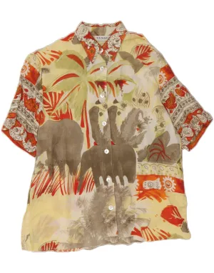 Soft Touch Fabric VERSE Womens Shirt Blouse EU 38 Medium Multicoloured Floral Hawaiian
