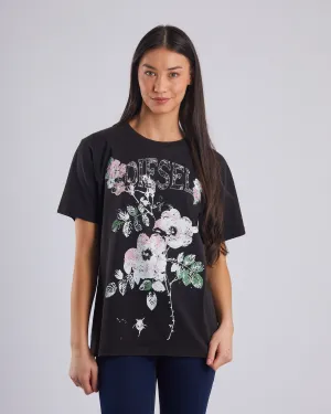 Lavanna Tee Black Lightweight Fabric
