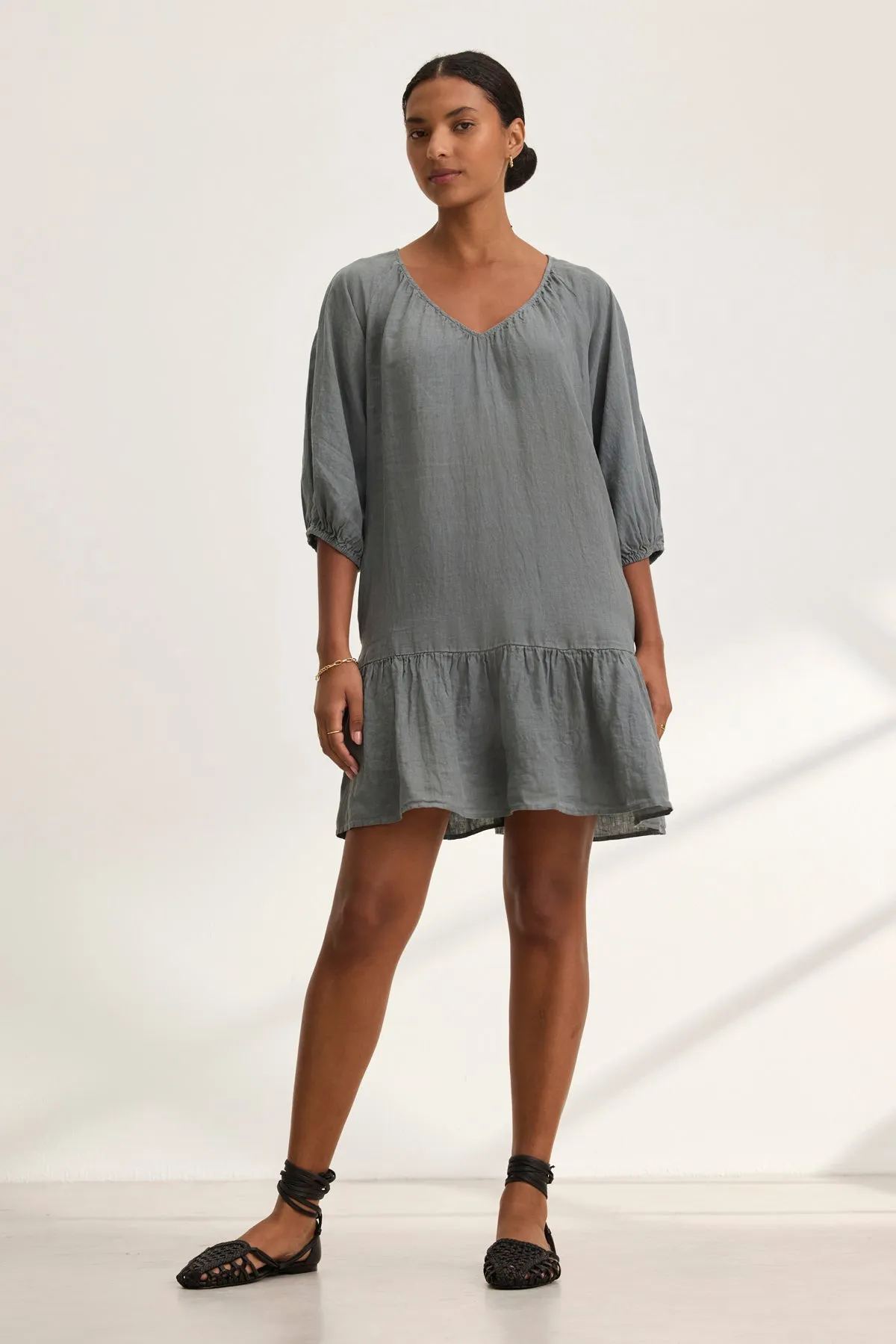 Cozy Layer plus-size KAYLIE LINEN DRESS