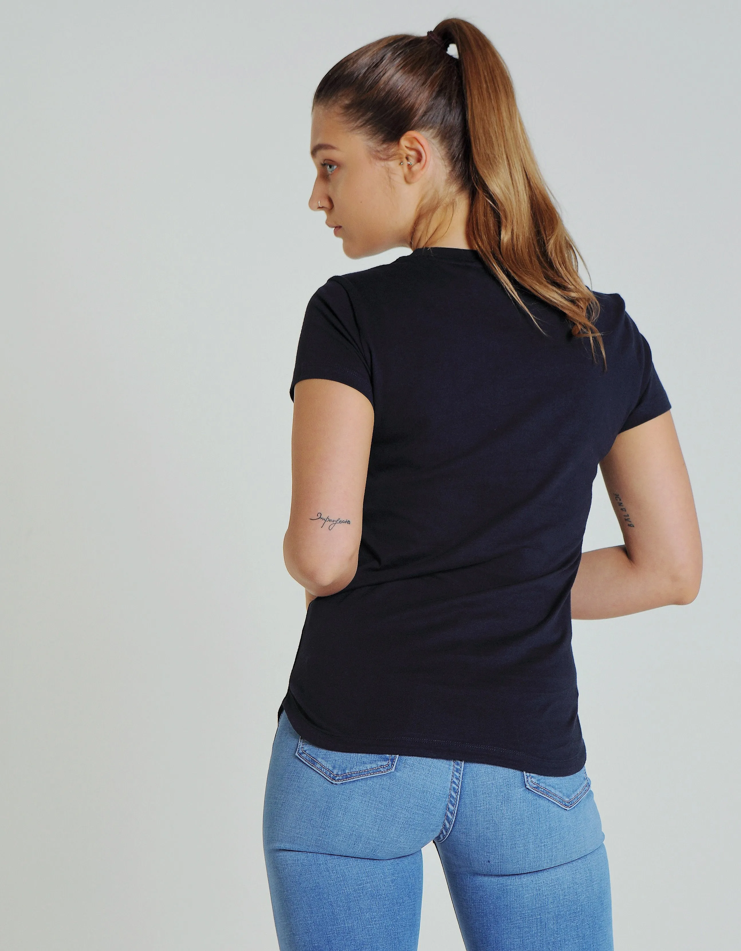 Quick Dry Material Light Style Trend Cloda Basic Tee Pure Navy