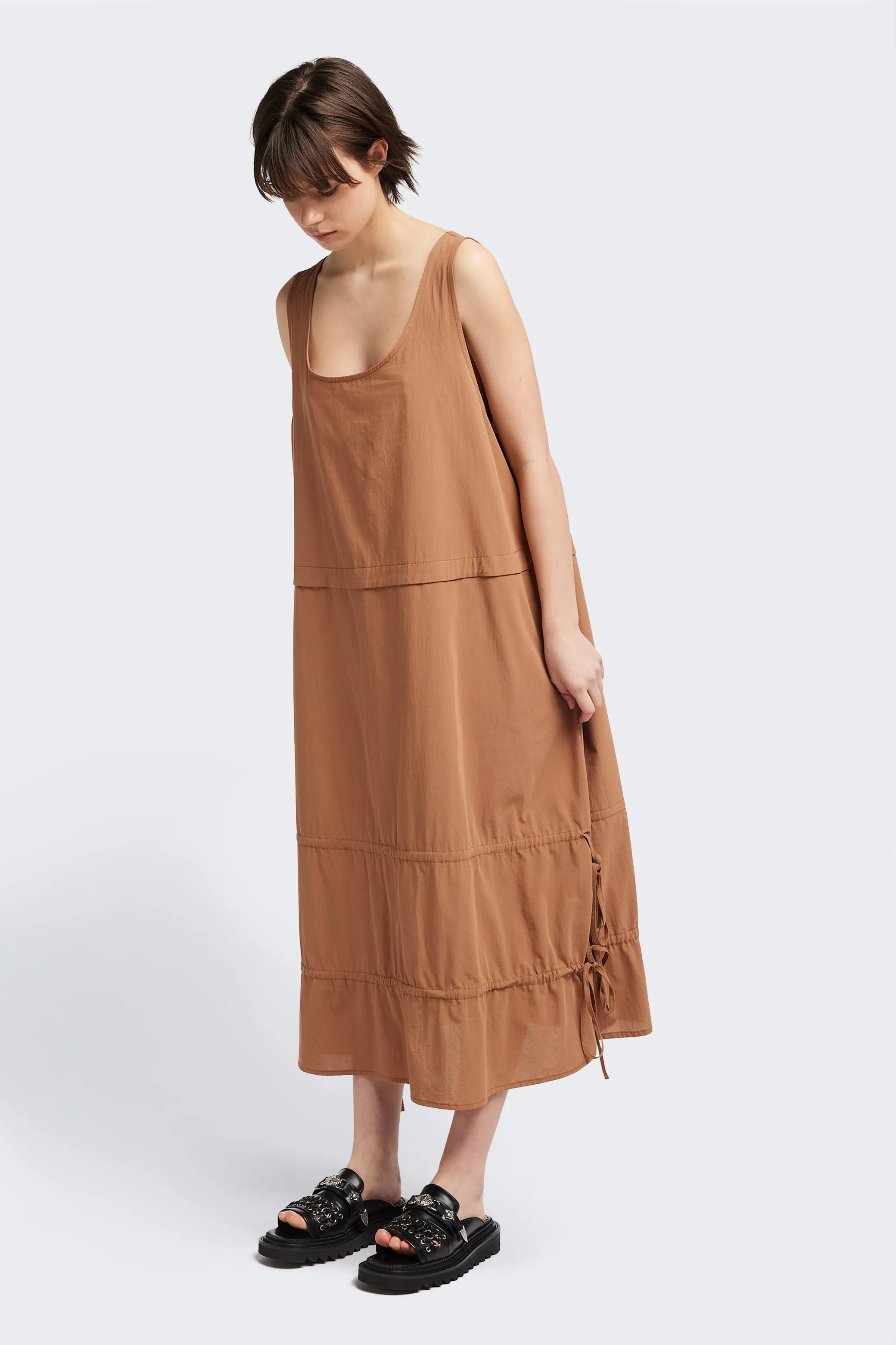 Cloud Tank Dress Toffee Brown Compressible