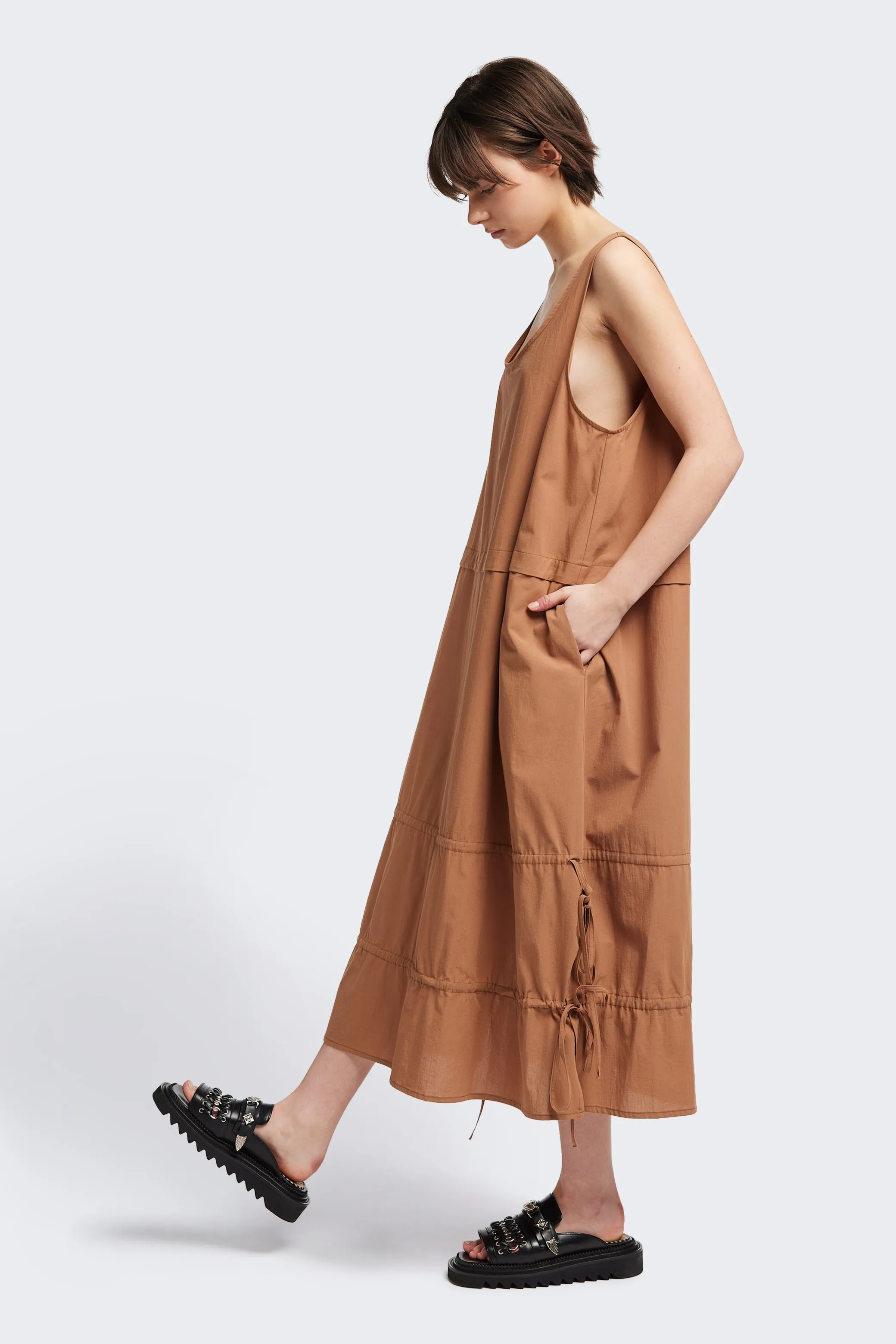 Urban Aesthetic Cloud Tank Dress Toffee Brown