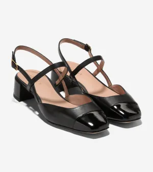 Cole Haan Women's Pella Block Heel Slingback Vegan Heels