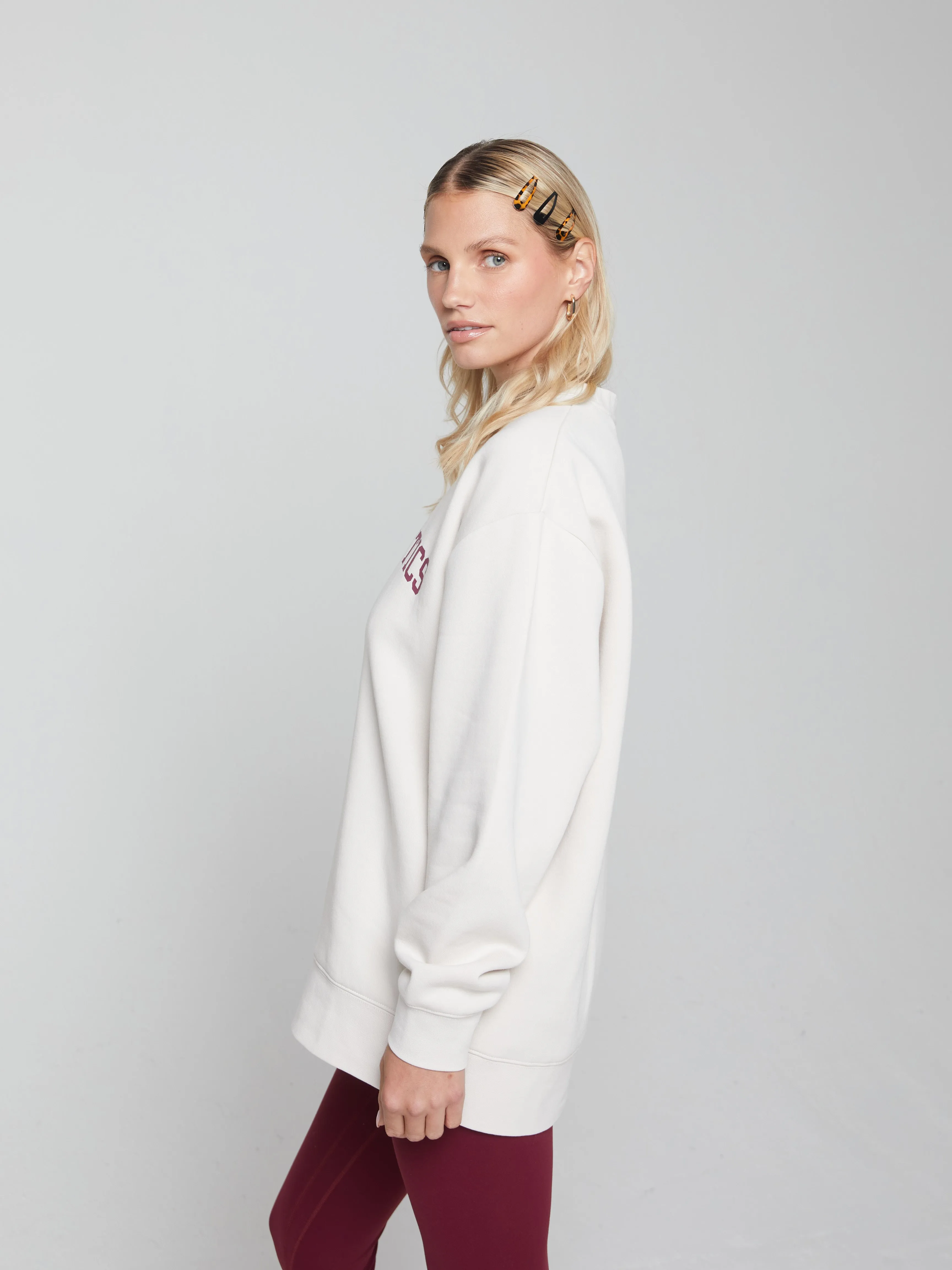 appropriate for sunny days Rosa Sweatshirt Stone White