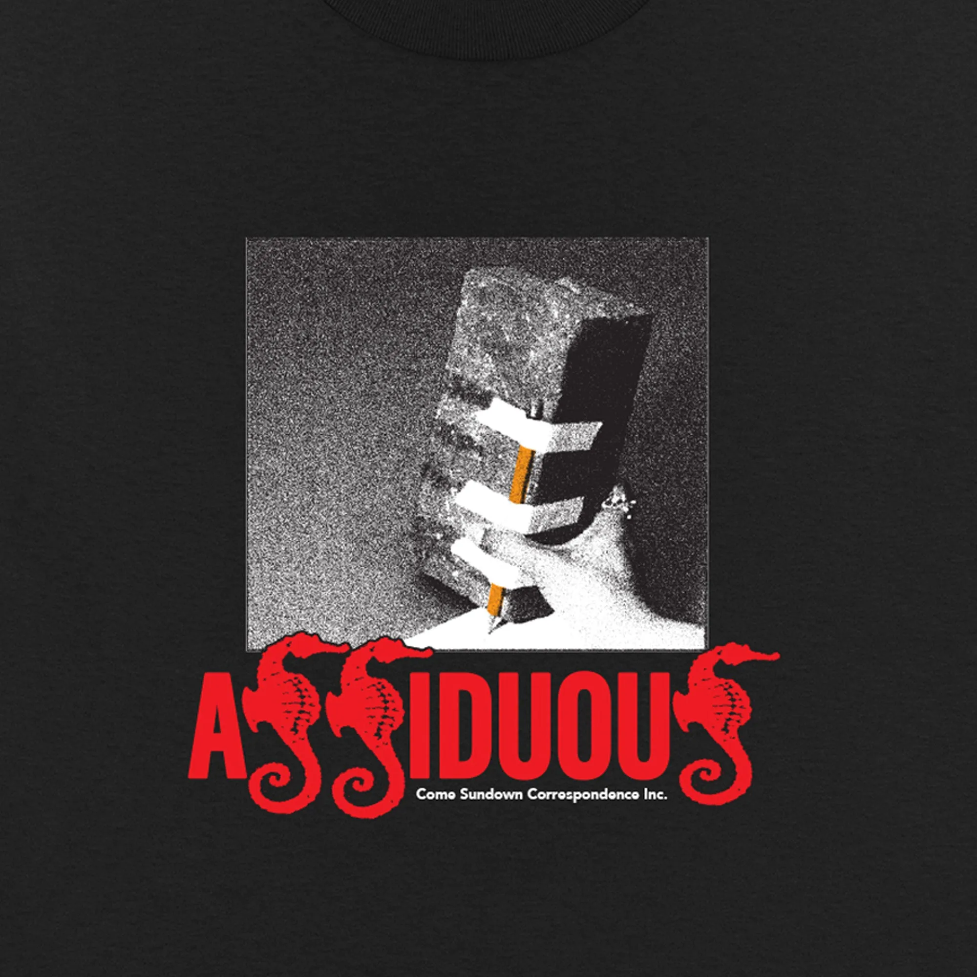 Soft Texture Come Sundown Assiduous Tee - Black