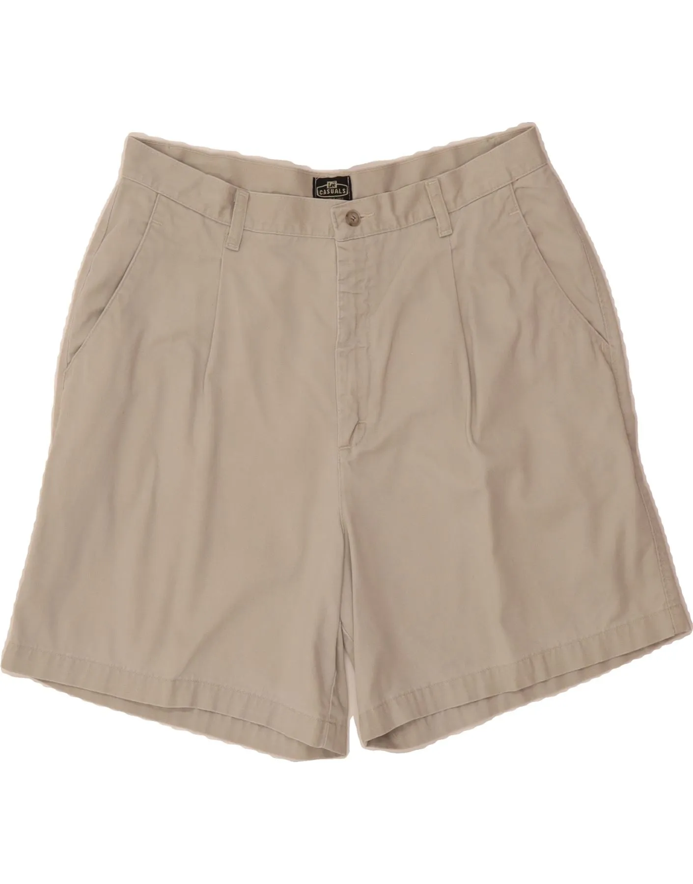 Athleisure Trend Autumn Look LEE Womens High Waist Chino Shorts US 16 2XL W34 Grey Cotton