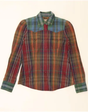 Low Profile Pocket Design MARLBORO CLASSICS Womens Shirt IT 42 Medium Multicoloured Check Cotton