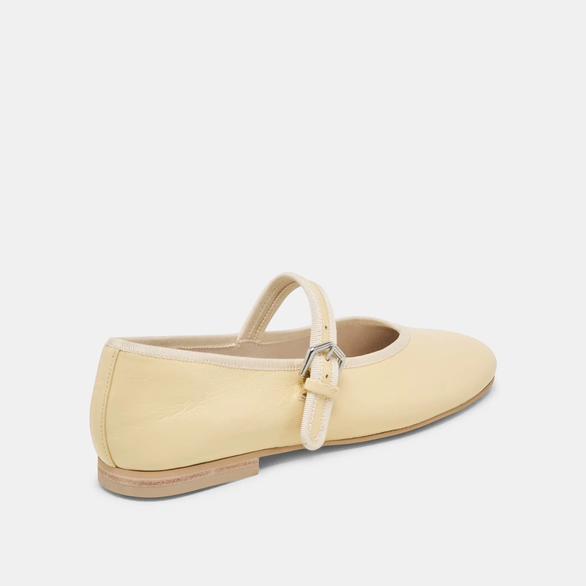 Music Mood ROSLYN BALLET FLATS LIGHT YELLOW LEATHER