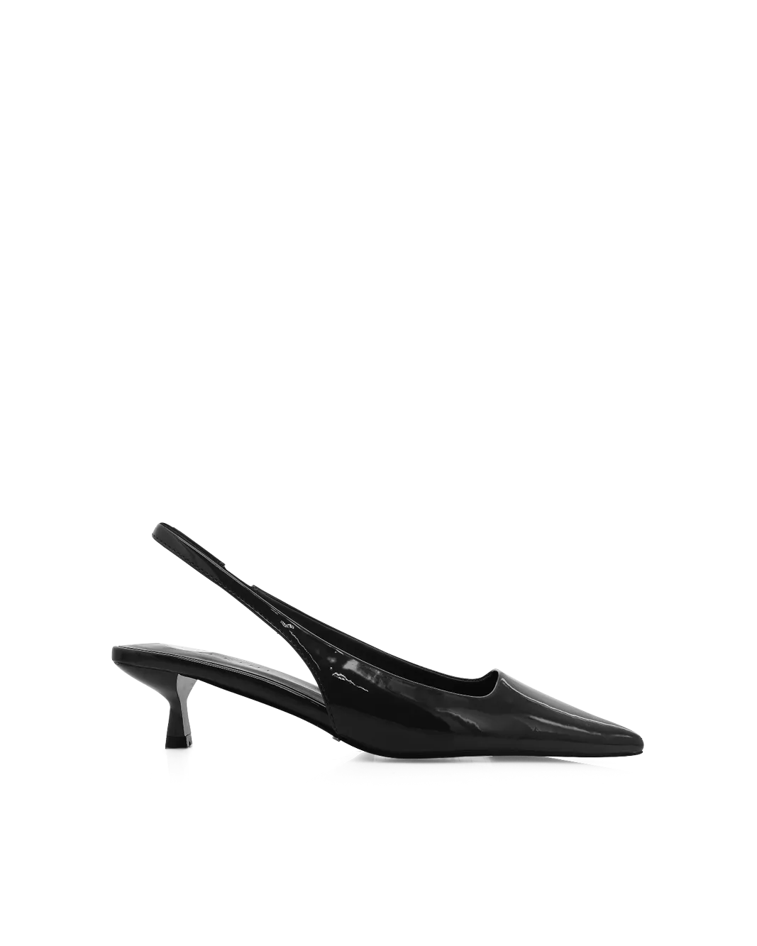 VILJA - BLACK PATENT Classic White Heels Impact Resistance