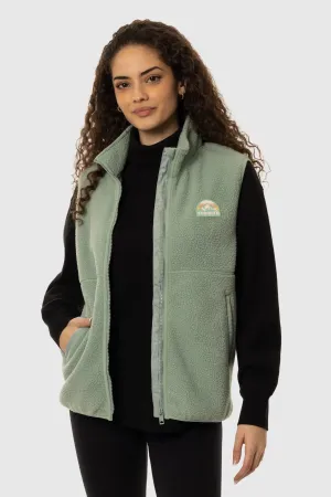 product beach relaxation vibe fade resistance Sage Sherpa Vest