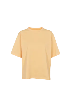 Soft Material Contrast Inner Binding Raja Tee - Buff Orange