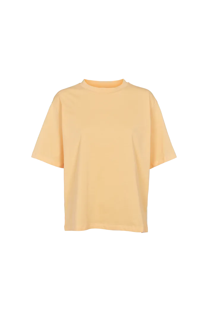 Raja Tee - Buff Orange Polka Dot Pattern Fashionable Piece