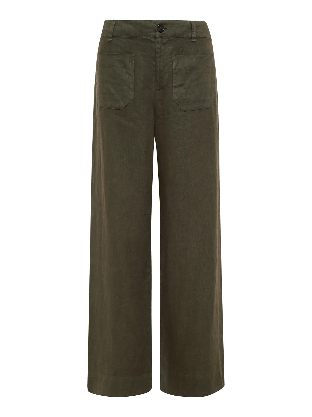 Perfectly Fit clean design The Linen Marine Wide Leg Semi-High Rise Pant Kalamata Extended Sizing