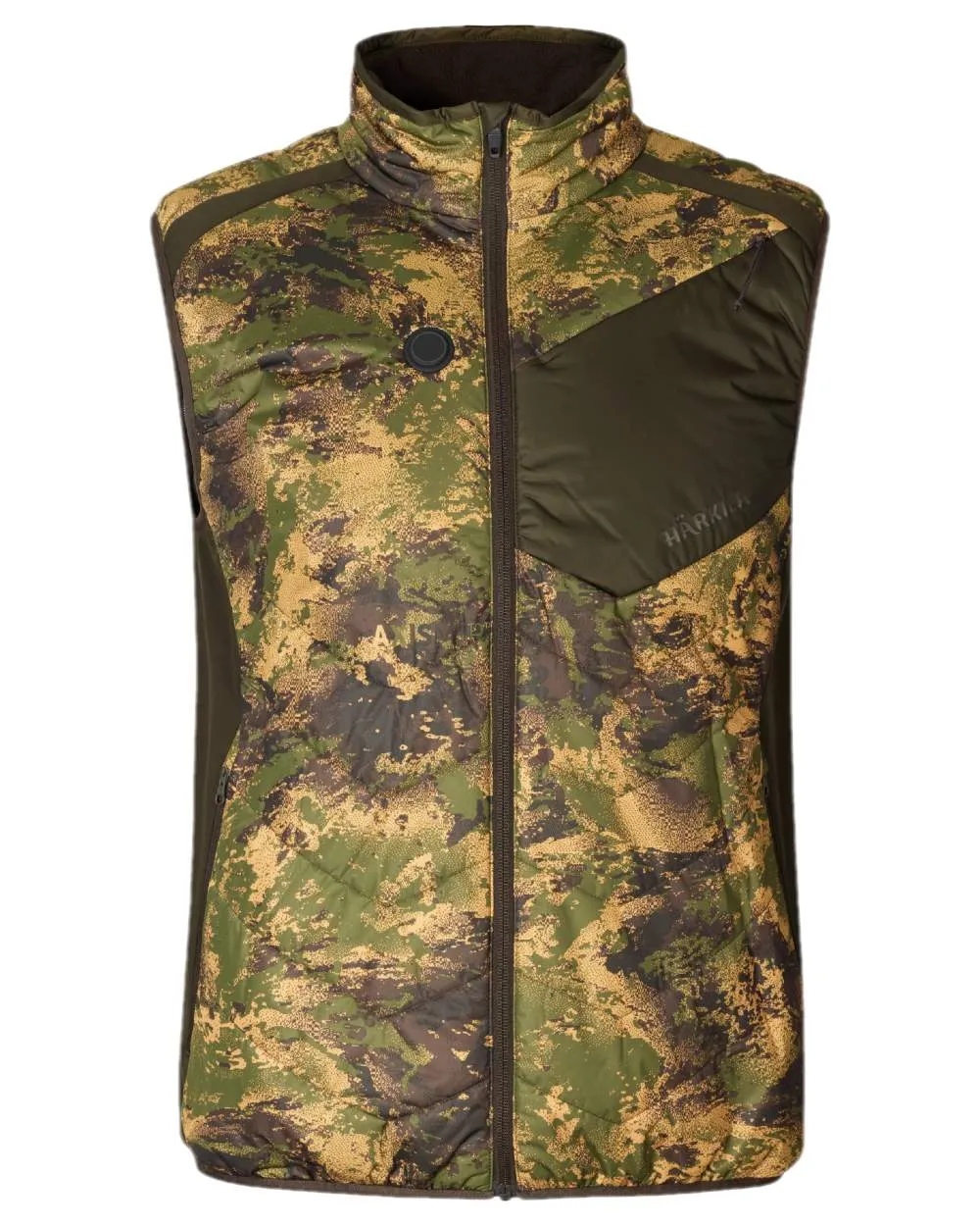 Strategic Perforations Non Restrictive Silhouette Harkila Heat Camo Waistcoat