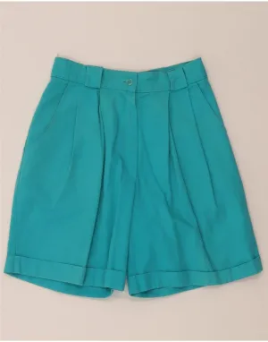 mix and match Versatile Clothing VINTAGE Womens High Waist Pegged Bermuda Shorts UK 12 Medium W28 Turquoise