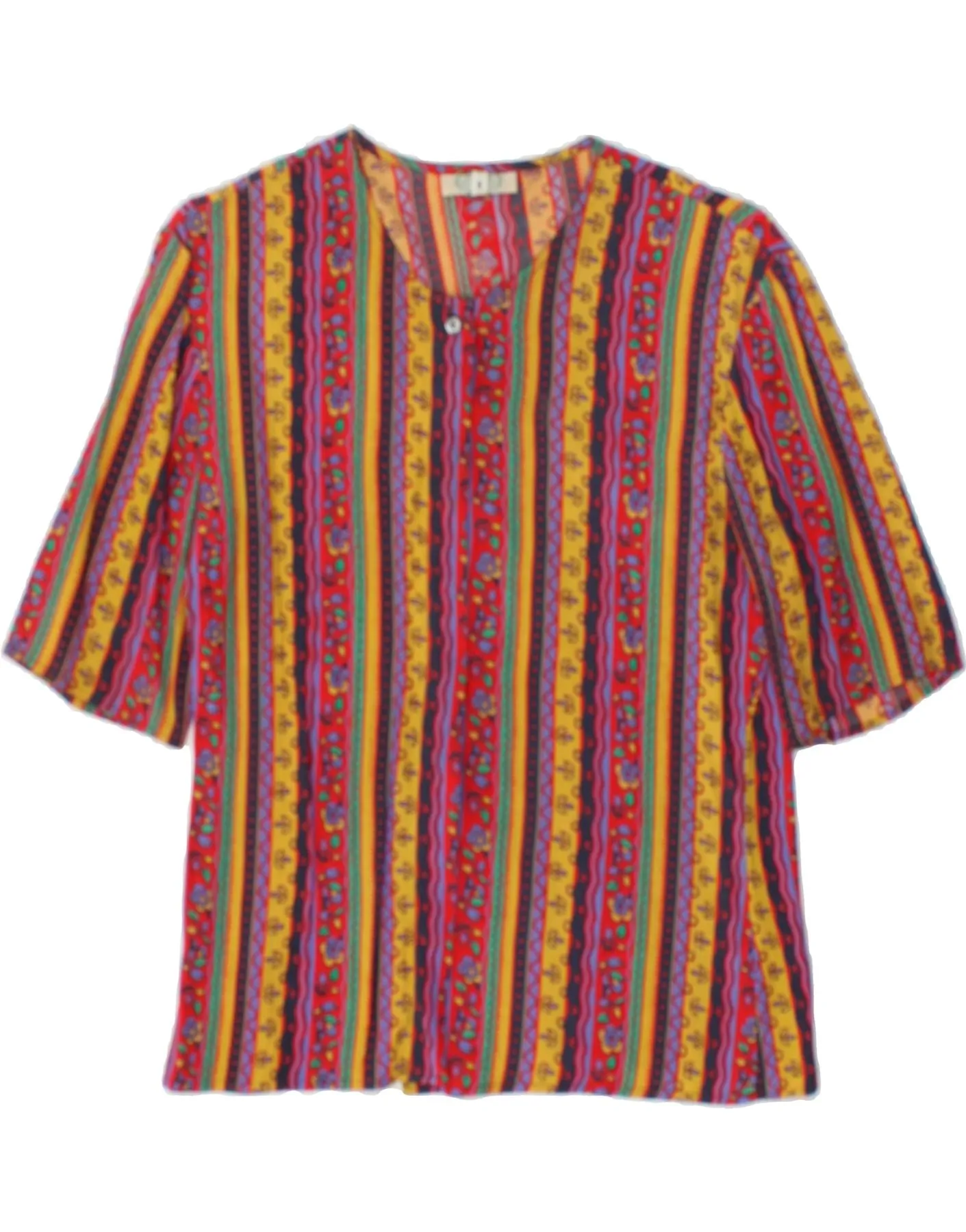 BLARNEY WOOLEN MILLS Womens Shirt Blouse US 8 Medium Multicoloured Striped No Slip Shoulder Grips Comfort Stretch