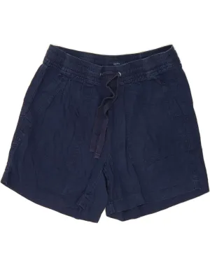 NAUTICA Womens Chino Shorts Small W28  Navy Blue Linen Trendsetter Choice