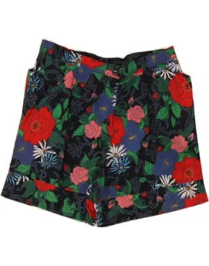 VINTAGE Womens Pegged Casual Shorts W30 Medium Multicoloured Floral Breathable Cotton Local Favorite
