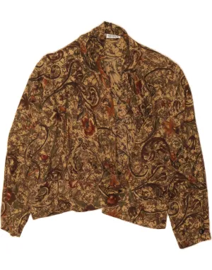 Travel Friendly CRISTALDI Womens Shirt Blouse IT 55 3XL Brown Paisley