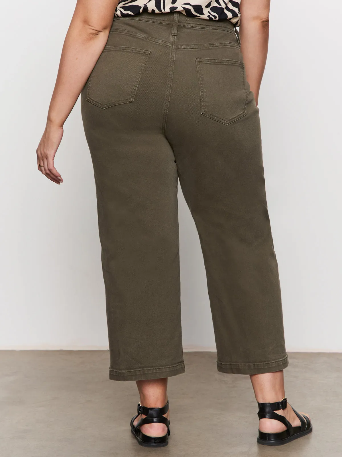 League Crop Jeans Fatigue Extended Sizing FlexibleStretchWeave Wrinkle resistant fabric