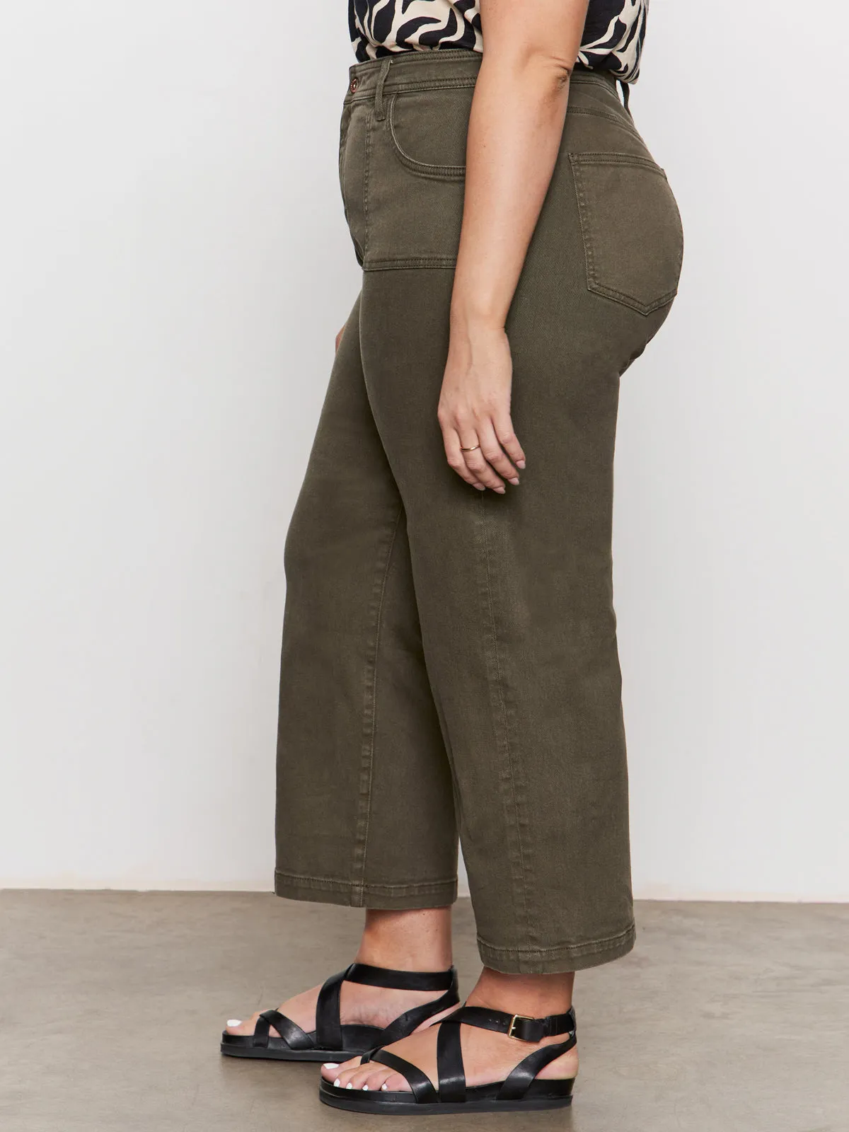 League Crop Jeans Fatigue Extended Sizing Modern Comfort