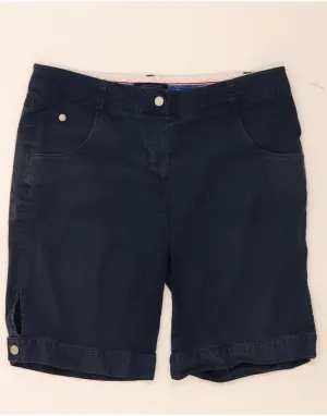 TOMMY HILFIGER Womens Casual Shorts US 10 Large W32 Navy Blue Pinstripe Tagless label