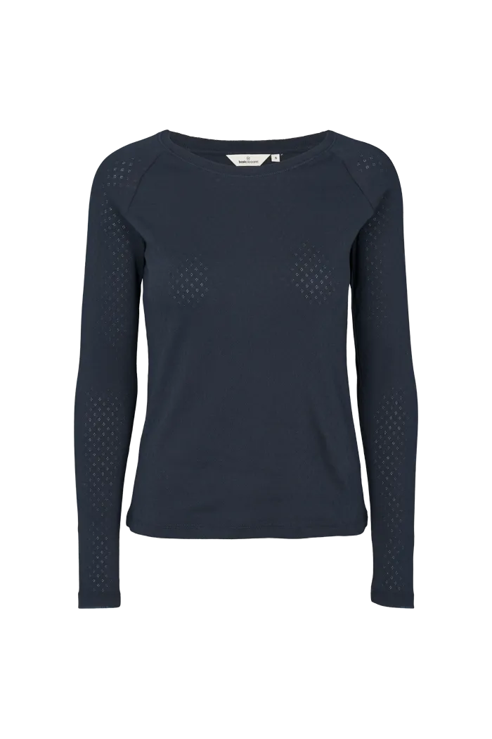 Versatile Design Lightweight Weave Arense LS Tee - Sky Captain