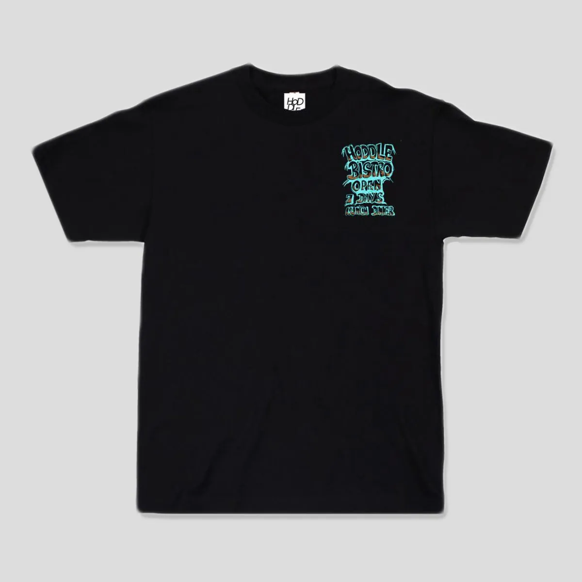 HODDLE "BISTRO" TEE BLACK Fit Flex Comfy Choice