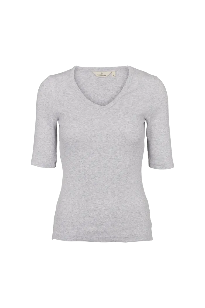 Pullover Ludmilla V-Neck - Light Grey Mel.