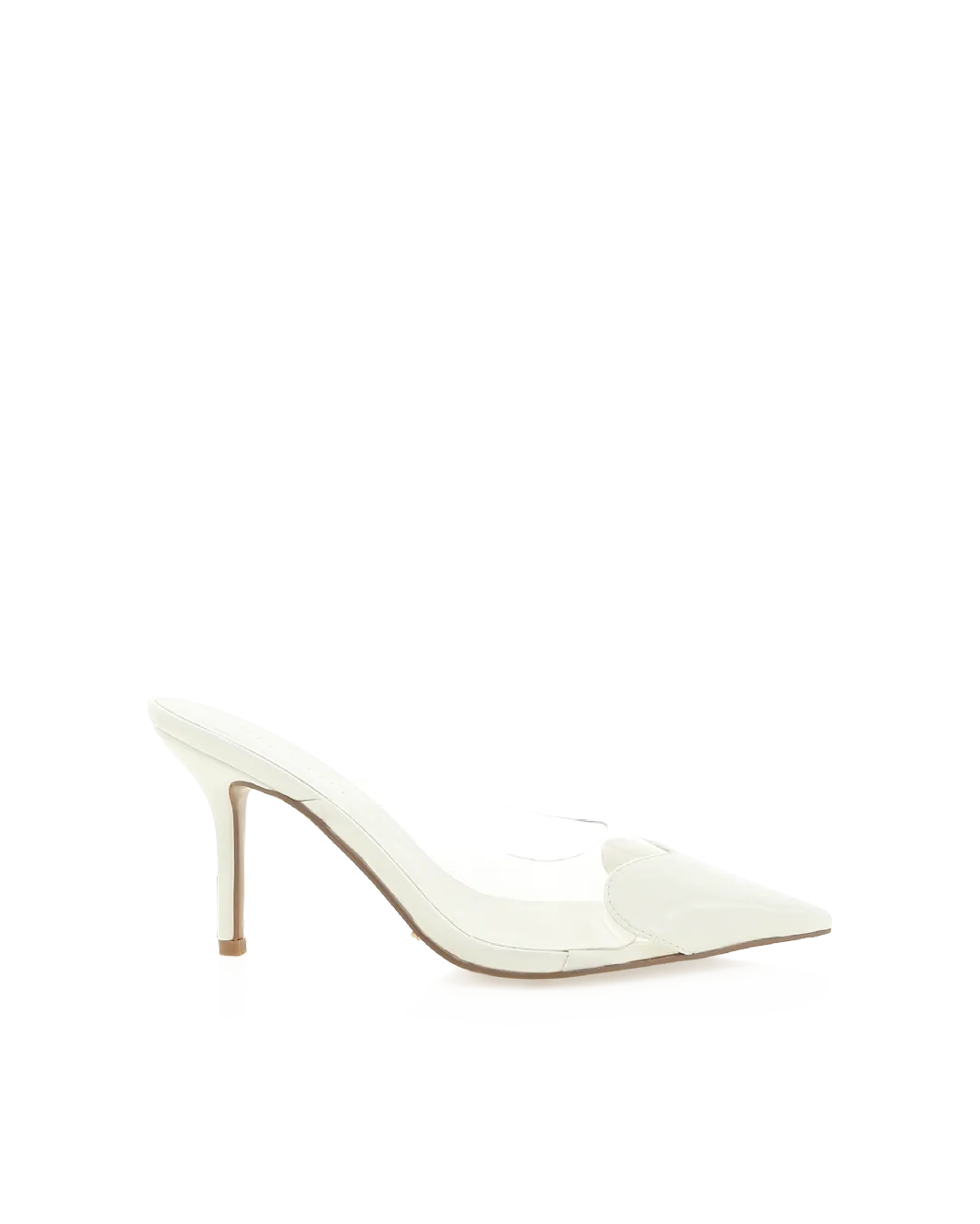 Luxury heels KARESS - WHITE PATENT-CLEAR