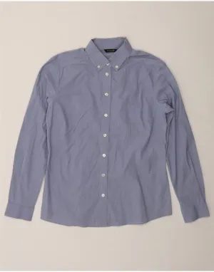 Winter Layering MASSIMO DUTTI Womens Shirt EU 42 Large Blue Pinstripe