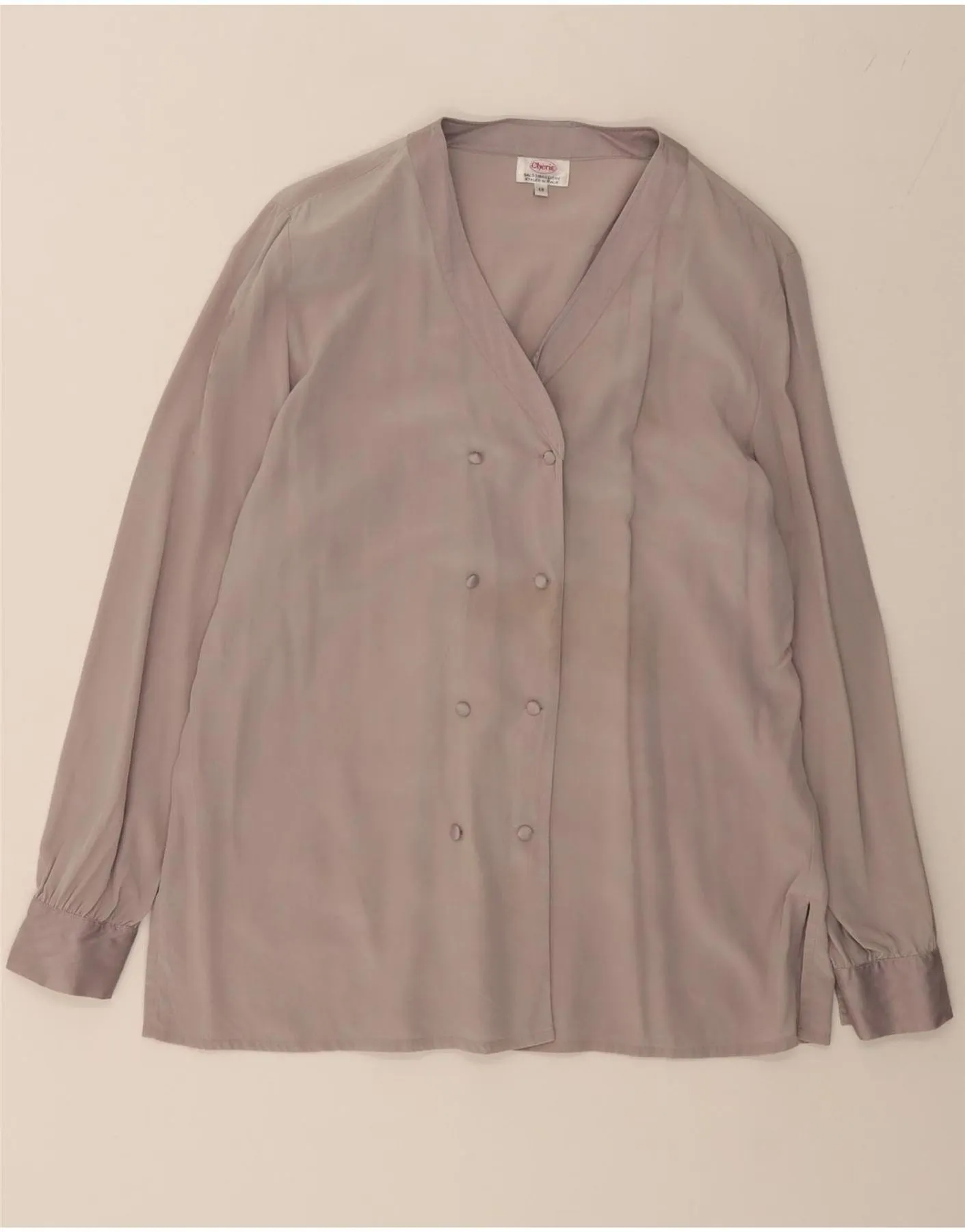 Non Restrictive Fit CHERIE Womens Shirt Blouse IT 48 XL Grey