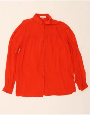 Athleisure Trend Spring Break MONNALISA Womens Shirt Blouse IT 44 Medium Red
