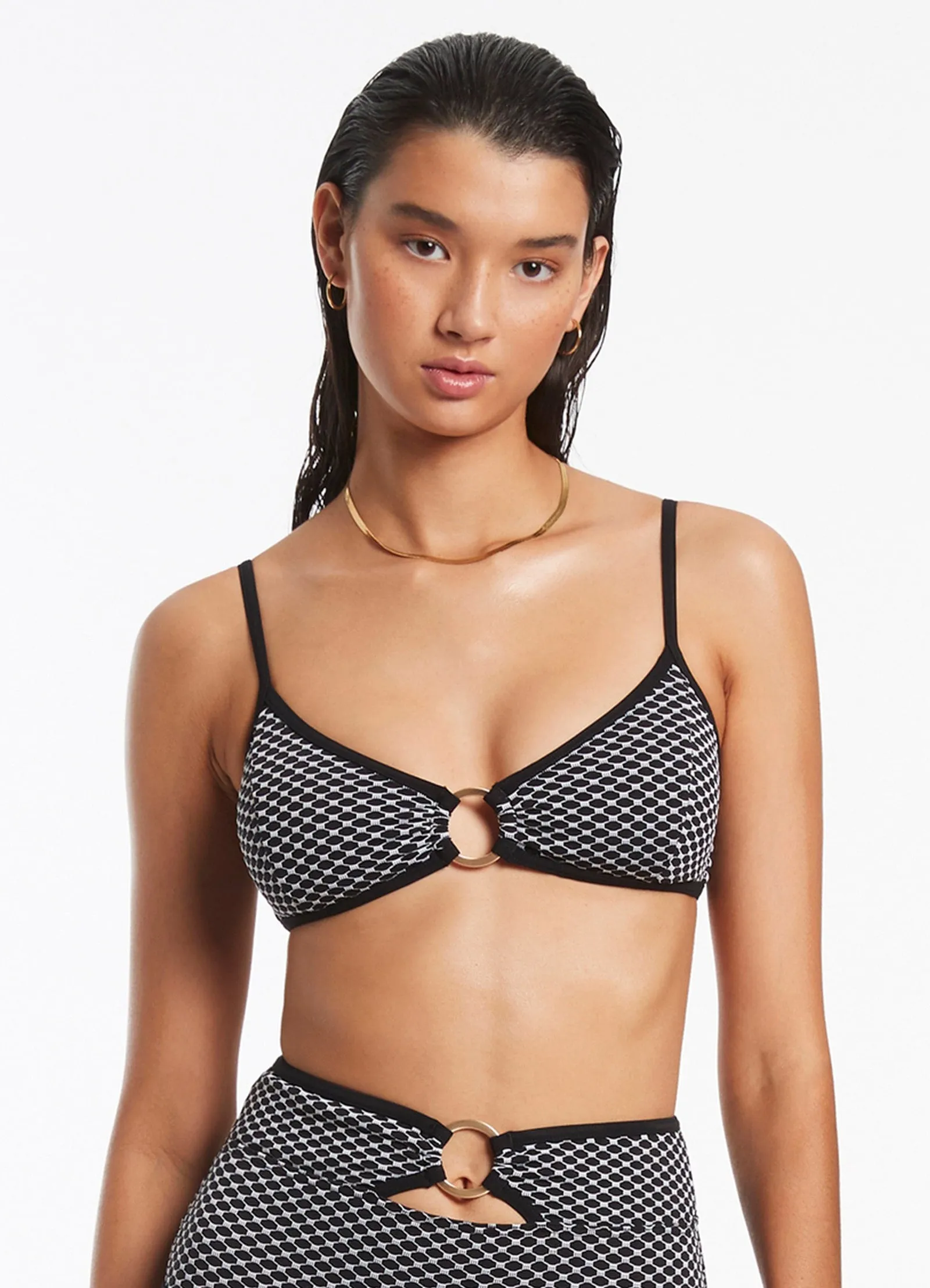 Corallo Trim Bralette - Black Flexible Back Closure