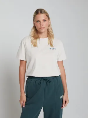 Textured Surface Durable Collar Construction Corda Tee Stone White