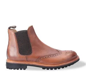 Stable Support Functional Minimalist Comfortable Upper Cotswold Siddington Commando Brogue Chelsea Boots