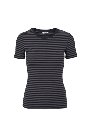 Collared Ludmilla O-Neck - Blackened pearl / black