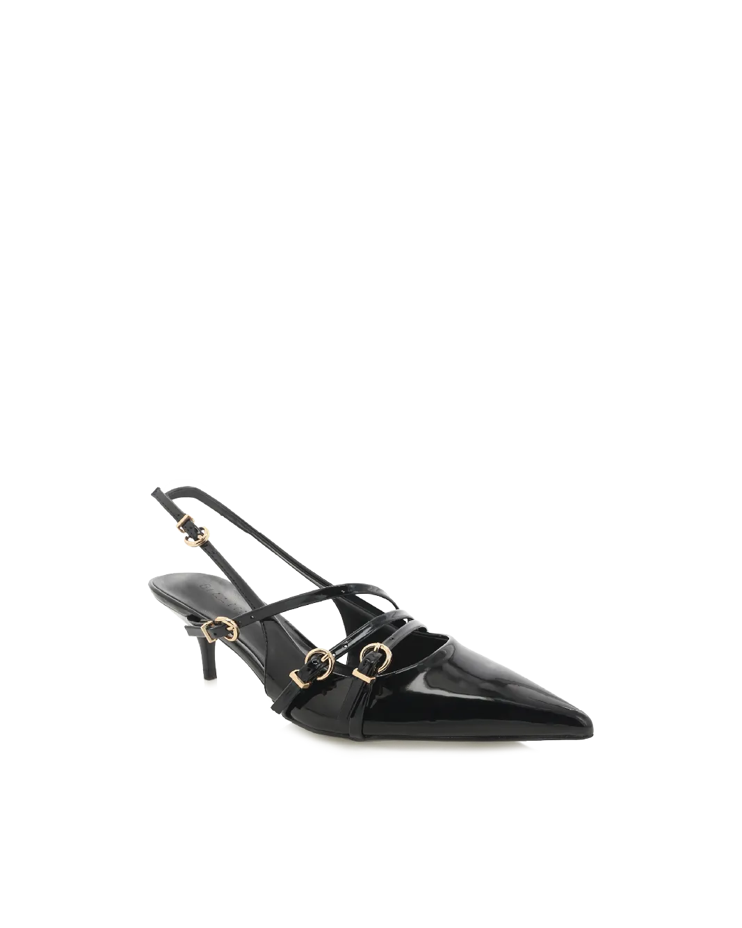 JEANI - BLACK PATENT Ankle Strap Flexibility