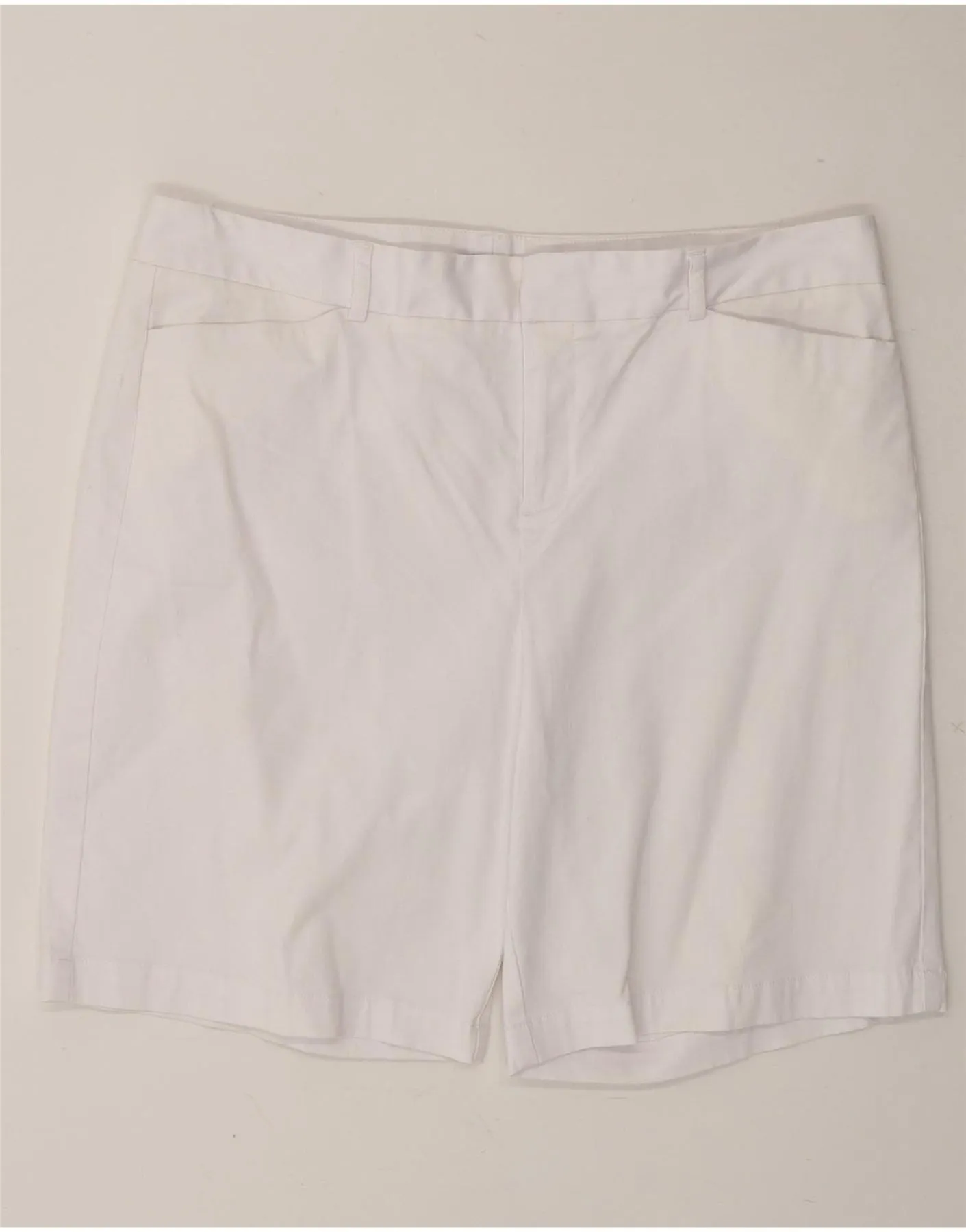 wrinkle free DOCKERS Womens Petite Chino Shorts US 16 2XL W36  White Cotton