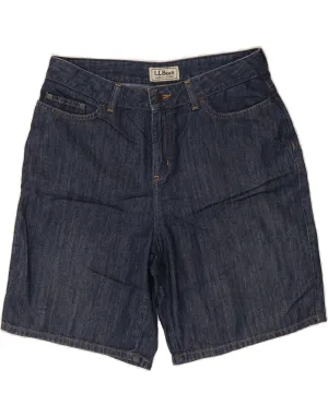 L.L.BEAN Womens Classic Fit Denim Shorts US 12 Large W34 Blue Cotton Non Irritating Seams