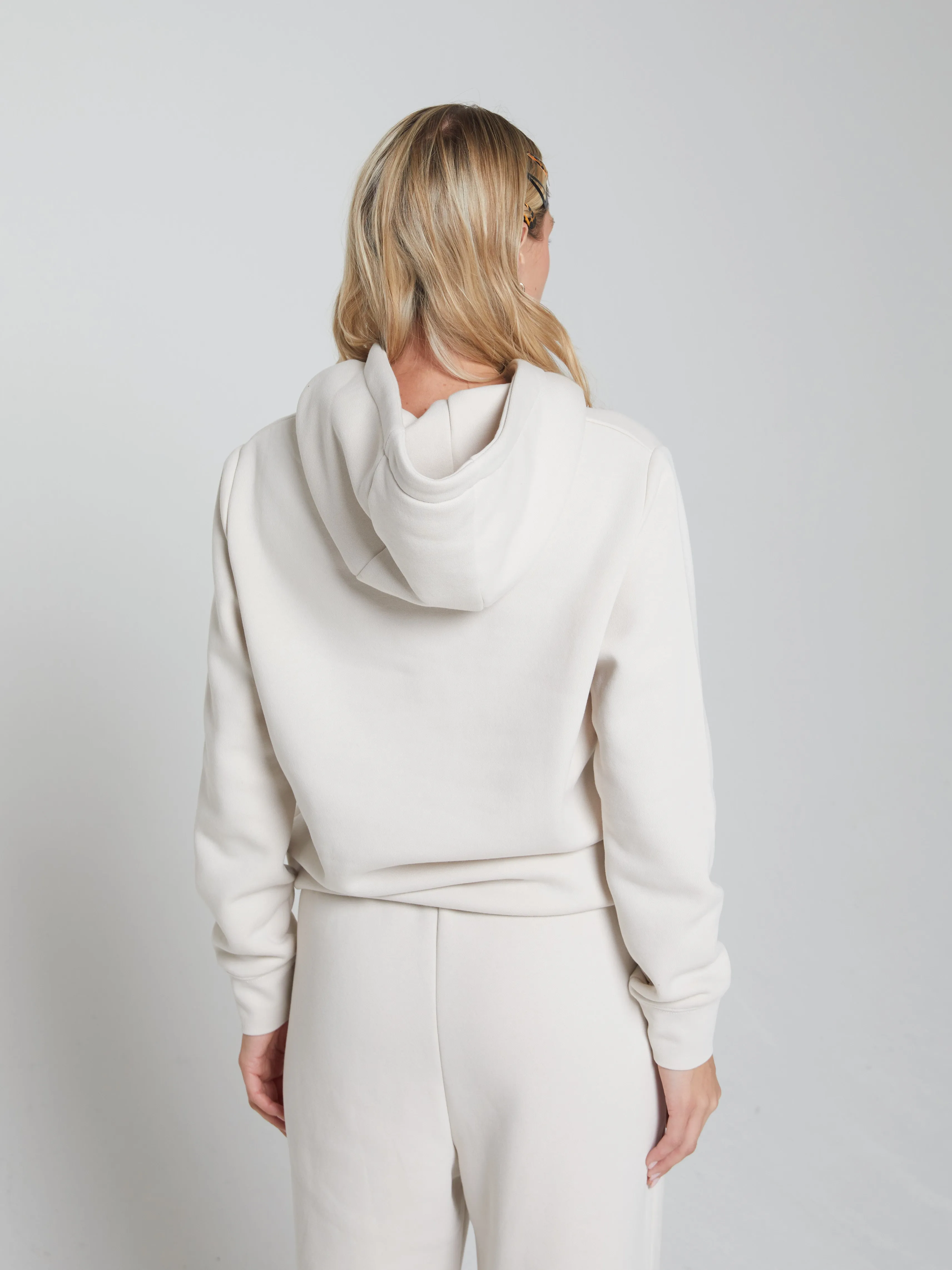 product semi formal appeal Versatile Piece Crew Hood Stone White