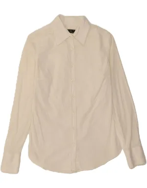 Comfort Stretch FRED PERRY Womens Shirt UK 10 Small White Cotton