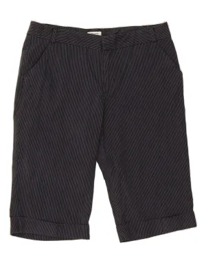 Autumn Look DOCKERS Womens Bermuda Shorts US 14 XL W36 Navy Blue Pinstripe Cotton
