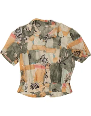 Evening Elegance VINTAGE Womens Shirt Blouse EU 42 Large Multicoloured Patchwork